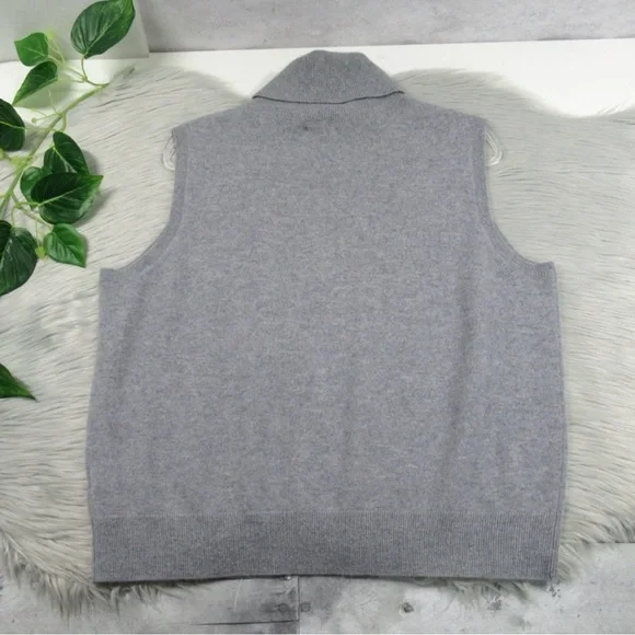ANTONIO MELANI Ivonne Turtleneck Cashmere Sleeveless Knit Sweater Top Size XL - Picture 4 of 4